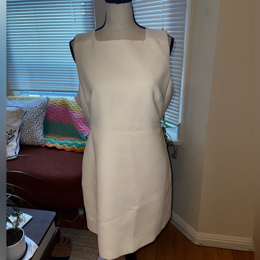 Zara Cream Sleeveless Mini Dress